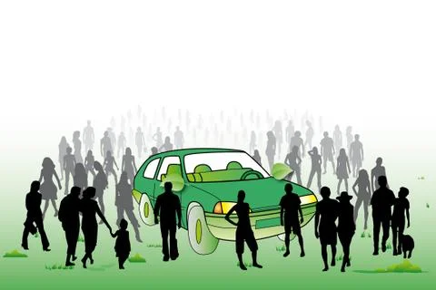 Ecologic car Stock Illustration