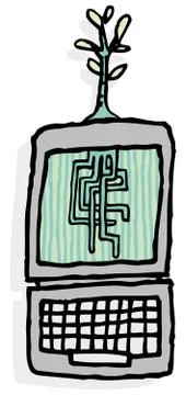 Ecologic computer / biotechnology Stock Illustration