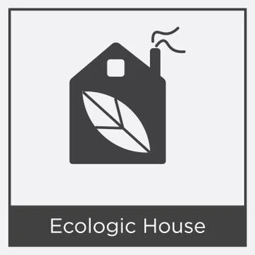 Ecologic House icon isolated on white background 無料イラスト素材