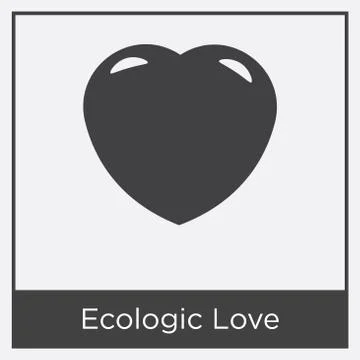 Ecologic Love icon isolated on white background 無料イラスト素材