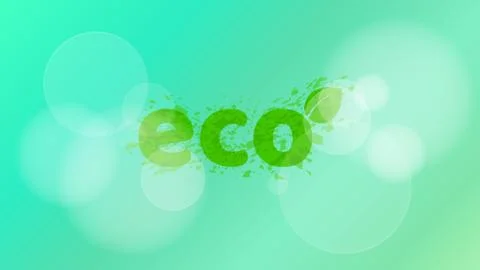 Ecological background. A stylish inscription in the style of grunge. Glare .. Stock Illustration