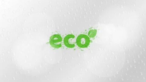 Ecological background. A stylish inscription in the style of grunge. Glare .. Stock Illustration