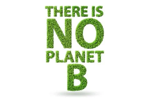 Ecological concept - there is no planet b - 3d rendering Illustrazione stock