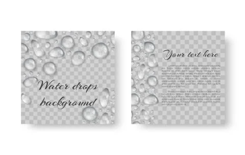Ecological design with dew drops Illustrazione stock