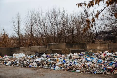 Ecological disaster. Illegal dump. Stock Photos