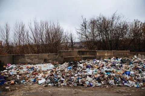 Ecological disaster. Illegal dump. Stock Photos