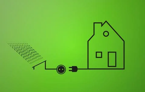 Ecological electricity Illustrazione stock