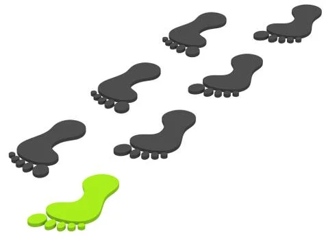 The ecological footprint Stock Illustration