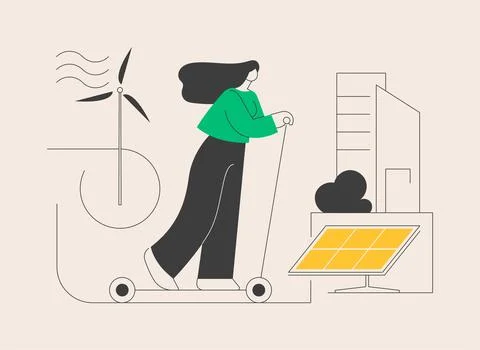 Ecological greenway abstract concept vector illustration. Stock Illustration