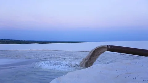 Ecological harm from the overflow pipe Stock Footage 75227120