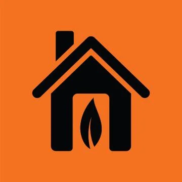 Ecological home leaf icon Ilustración de archivo