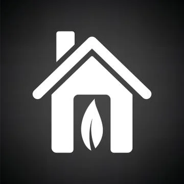 Ecological home leaf icon Ilustración de archivo