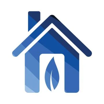 Ecological home leaf icon Ilustración de archivo