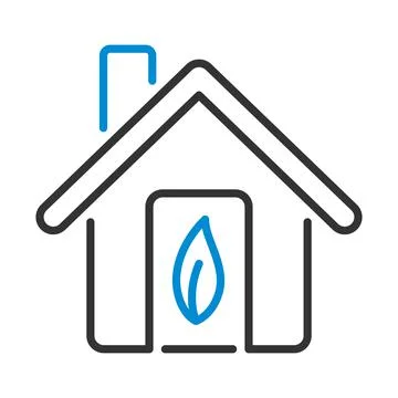 Ecological Home With Leaf Icon Ilustración de archivo