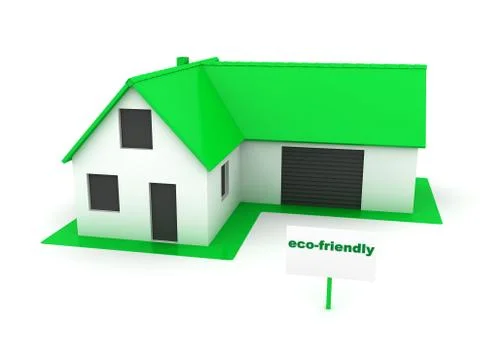 Ecological house. Conceptual image Stock Illustration