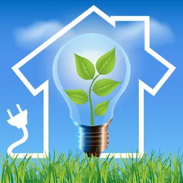 Ecological house Stock Illustration