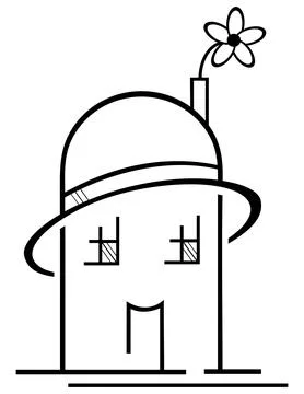 Ecological house symbol Stock Illustration