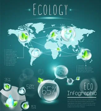 Ecological infographic Stock Illustration