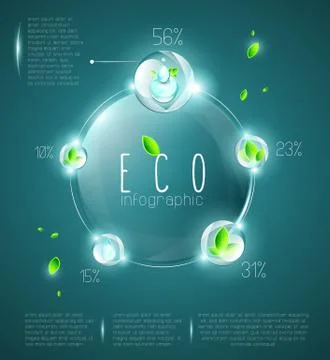 Ecological infographic Stock Illustration