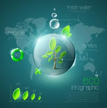 Ecological infographic Stock Illustration