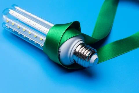 Ecological led light bulb, to save energy Stock Photos