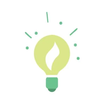 Ecological light bulb icon Stock Illustration