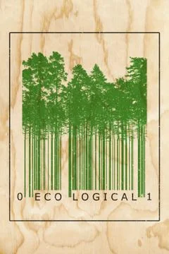 Ecological natural product bar code concept Stock Photos