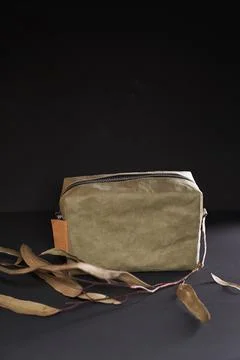 Ecological paper usage concept. Zero waste paper made pouch Stock-Fotos