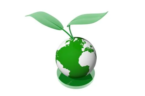 Ecological planet symbol Stock Illustration