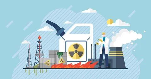 Ecological problem. Planet Earth is full of rubbish. Save the planet. Earth Day Stock Illustration