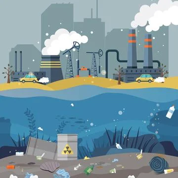 Ecological problem. Planet Earth is full of rubbish. Save the planet. Earth Day Stock Illustration