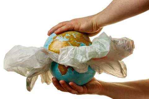 Ecological problem pollution of the planet earth with plastic garbage Stock Photos