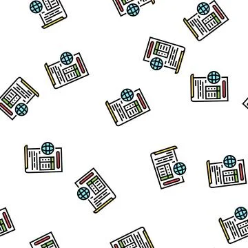 Ecological report vector seamless pattern Stock Illustration