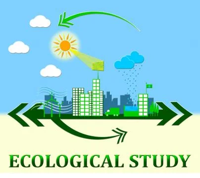 Ecological Study Showing Eco Learning 3d Illustration Illustrazione stock