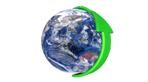 Ecological symbol in rotation with the world Stock Footage