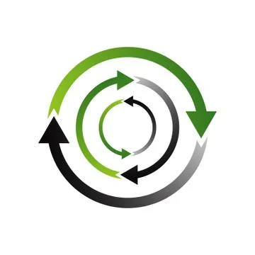 Ecological technology creative 3d recycling logo illustration concept イラスト素材