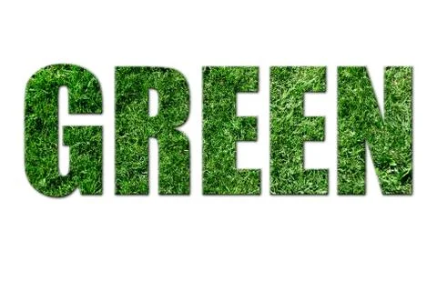 Ecological text on isolated white Stock Illustration