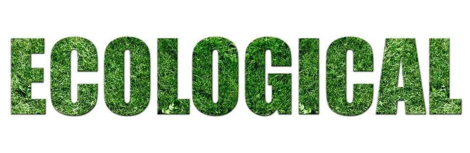 Ecological text on isolated white Stock Illustration