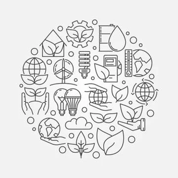 Ecological vector concept Stock Illustration