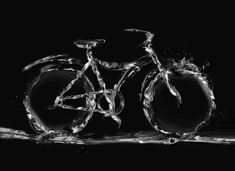 Ecological Water Bicycle Stock Illustration