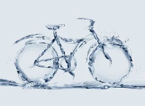 Ecological Water Bicycle Stock Illustration