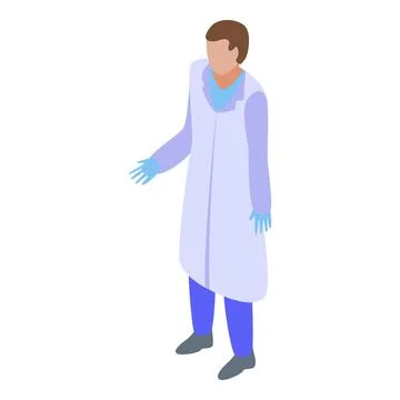 Ecological worker icon, isometric style Stock Illustration