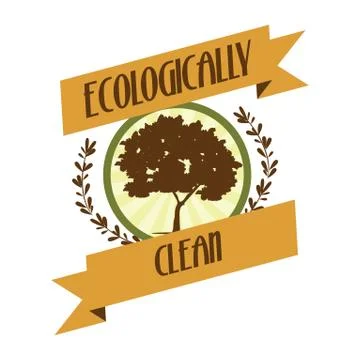 Ecologically clean label Stock Illustration
