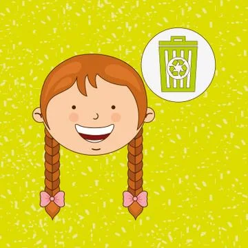 Ecologically kids design Stock Illustration