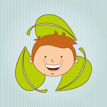 Ecologically kids design Stock Illustration