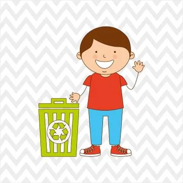 Ecologically kids design Stock Illustration
