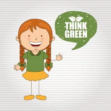 Ecologically kids design Stock Illustration