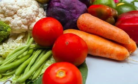 Ecologicaly clean. Different raw vegetables background.Healthy eating. Stock Photos