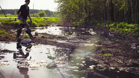 Ecologist taking samples of the plants. Stock Footage 90181810