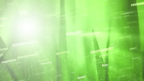 Ecology and environment word cloud animation Stock Footage 323493596